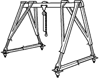 Mount pulley on movable frame